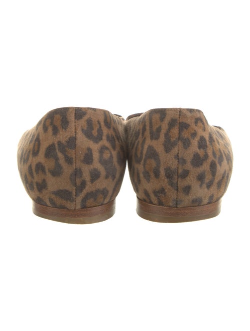 Manolo Blahnik Suede Animal Print Flats