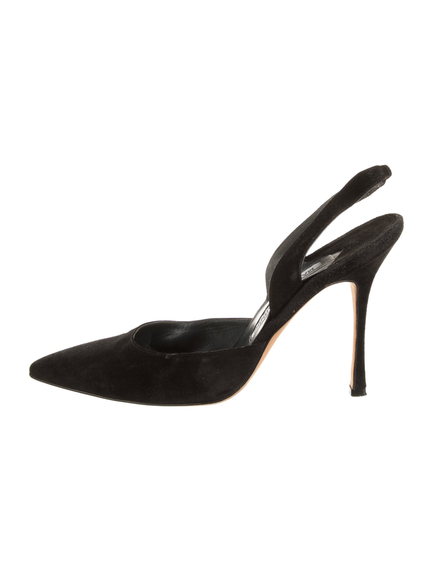 Manolo Blahnik Suede Slingback Pumps