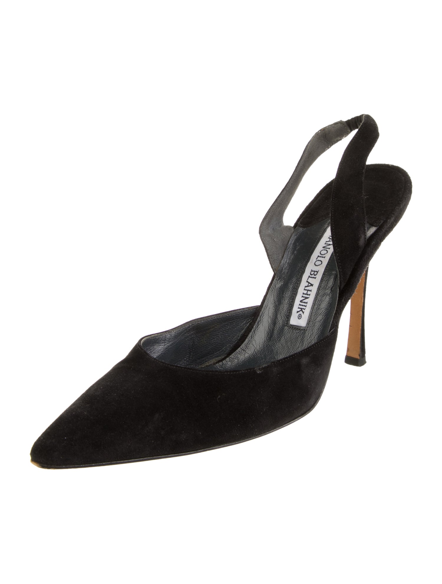 Manolo Blahnik Suede Slingback Pumps