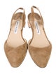 Manolo Blahnik Suede Slingback Flats