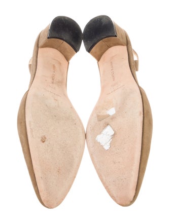 Manolo Blahnik Suede Slingback Flats