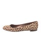Manolo Blahnik Suede Animal Print Ballet Flats