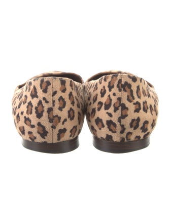 Manolo Blahnik Suede Animal Print Ballet Flats