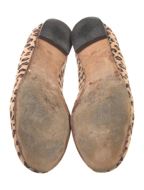 Manolo Blahnik Suede Animal Print Ballet Flats