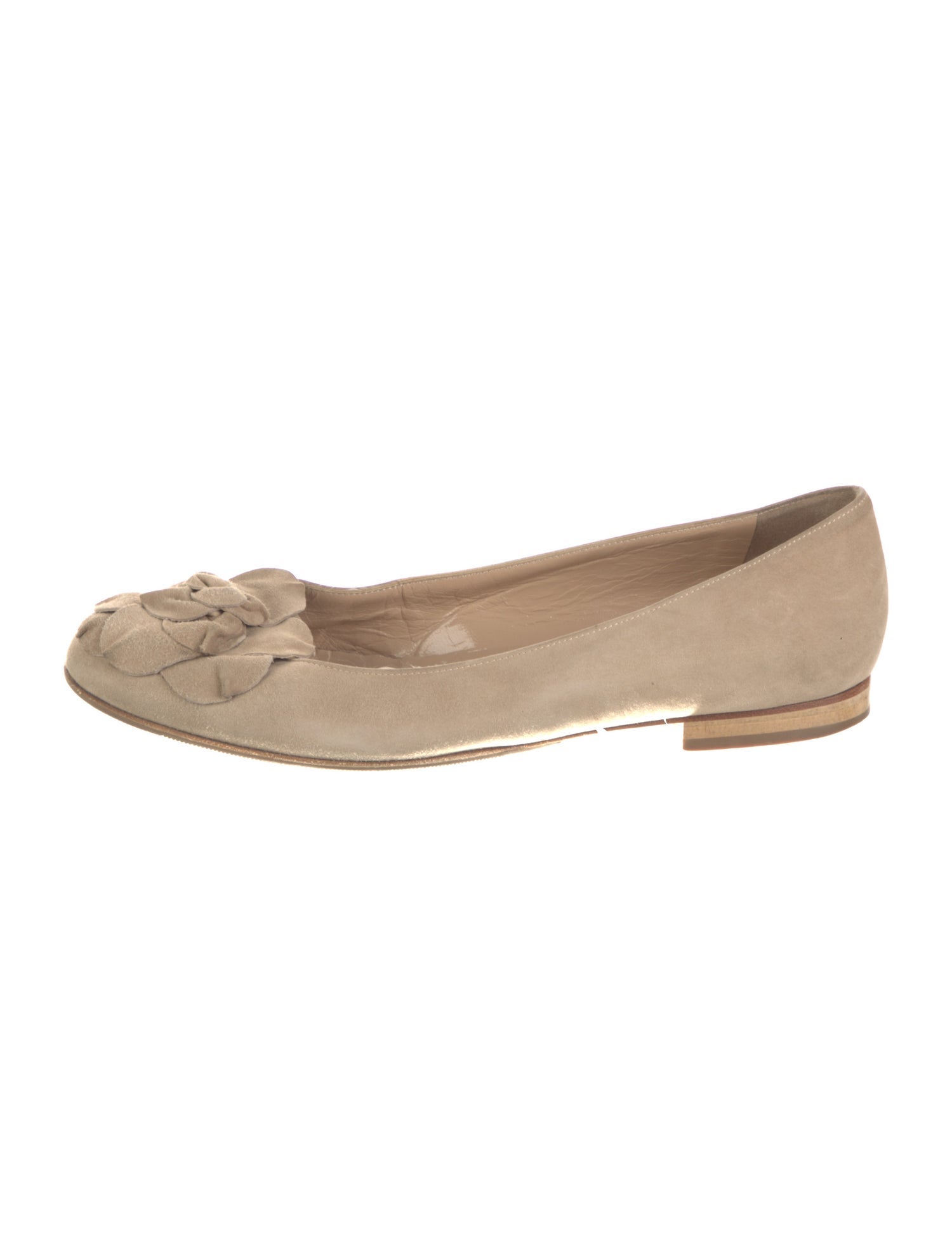 Manolo Blahnik Suede Ballet Flats