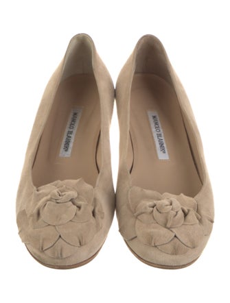 Manolo Blahnik Suede Ballet Flats