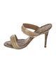 Manolo Blahnik Snakeskin Animal Print Slides