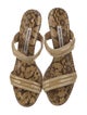 Manolo Blahnik Snakeskin Animal Print Slides