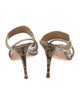 Manolo Blahnik Snakeskin Animal Print Slides