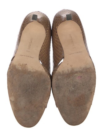 Manolo Blahnik Snakeskin Animal Print Pumps