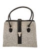 Manolo Blahnik Tweed Top Handle Bag