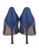 Manolo Blahnik Satin Crystal Embellishments Pumps