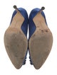 Manolo Blahnik Satin Crystal Embellishments Pumps