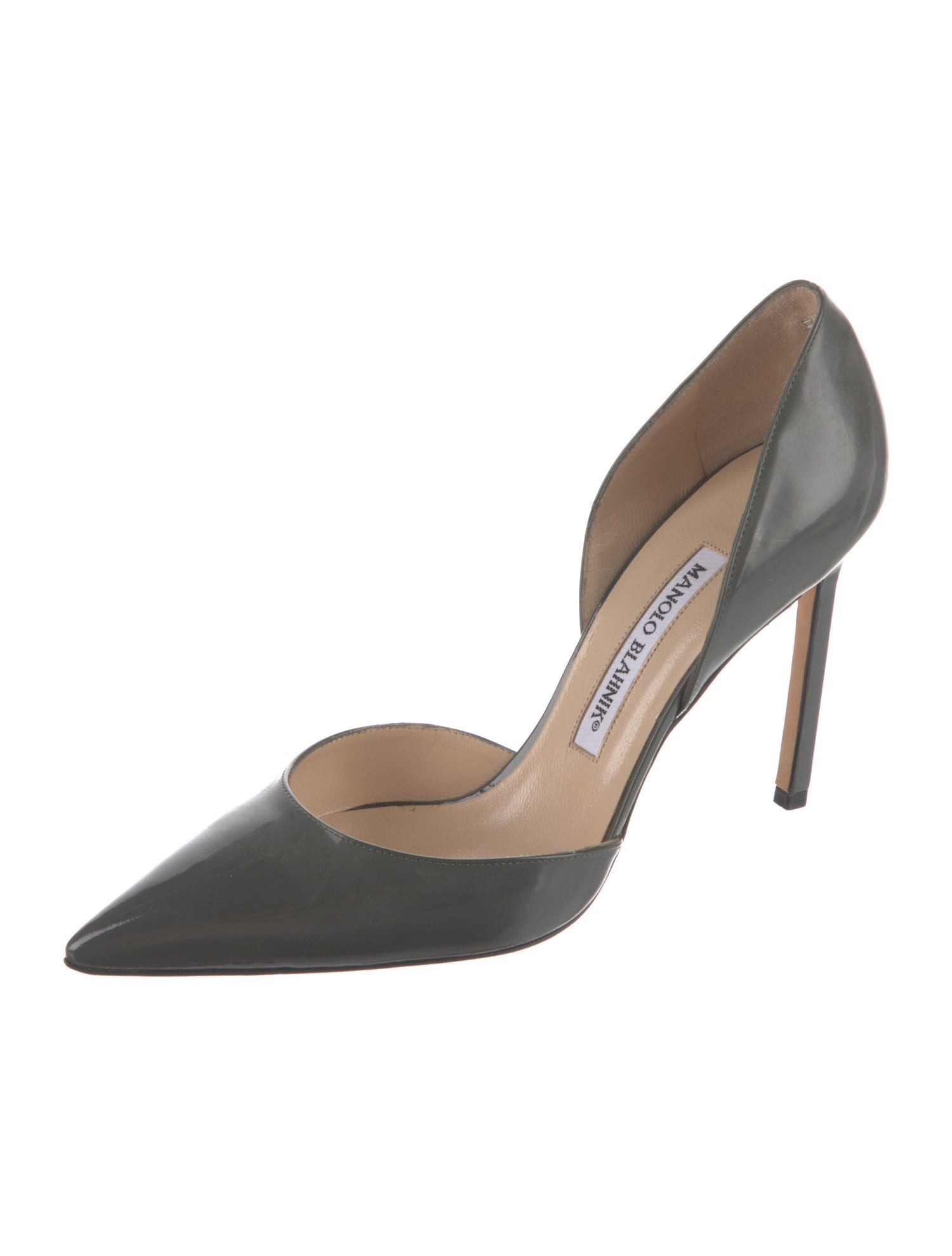 Manolo Blahnik Leather D'Orsay Pumps