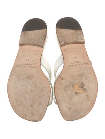 Manolo Blahnik Leather Slides