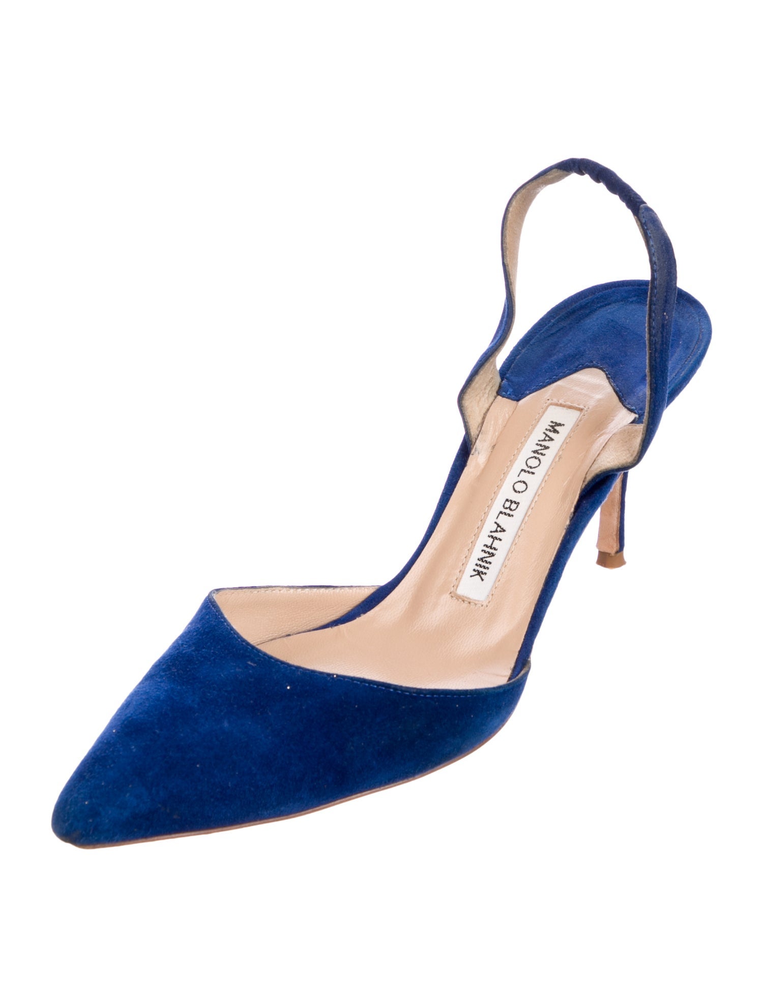 Manolo Blahnik Suede Slingback Pumps