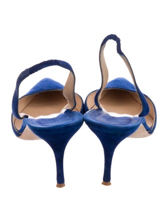 Manolo Blahnik Suede Slingback Pumps