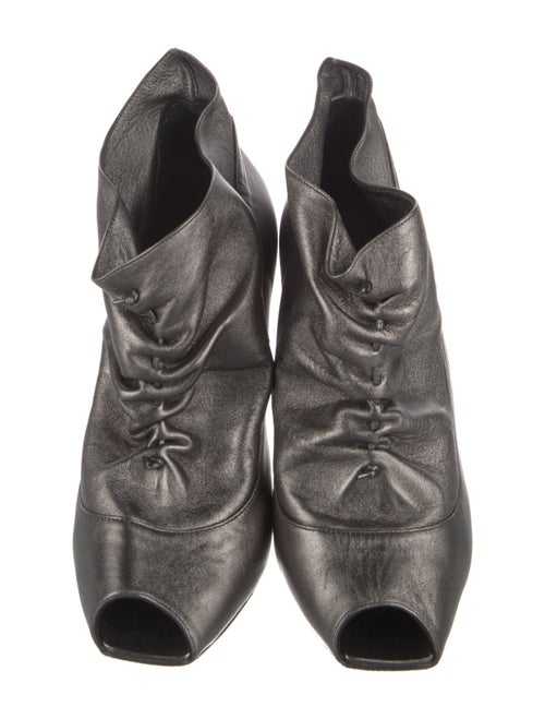 Manolo Blahnik Leather Lace-Up Boots