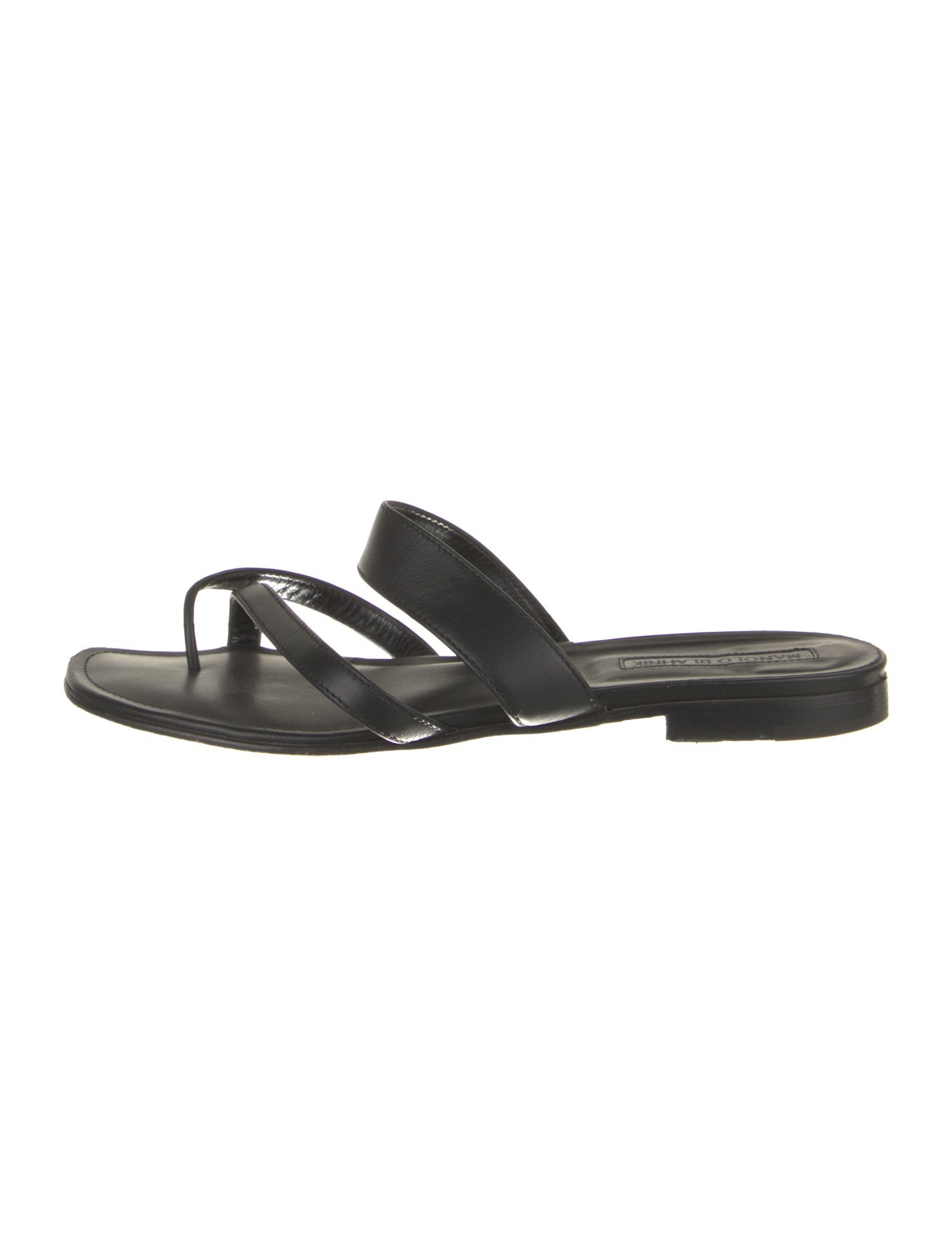 Manolo Blahnik Leather Slides