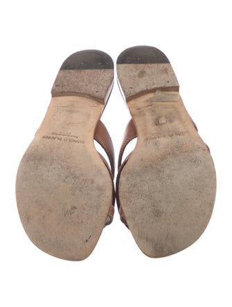 Manolo Blahnik Leather Slides