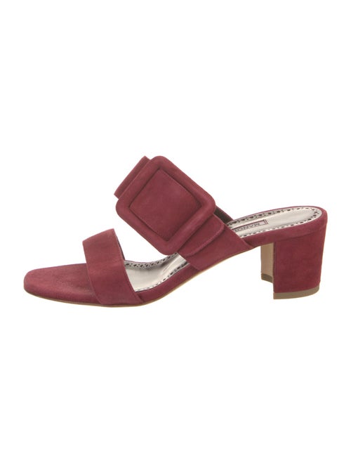 Manolo Blahnik Suede Slides
