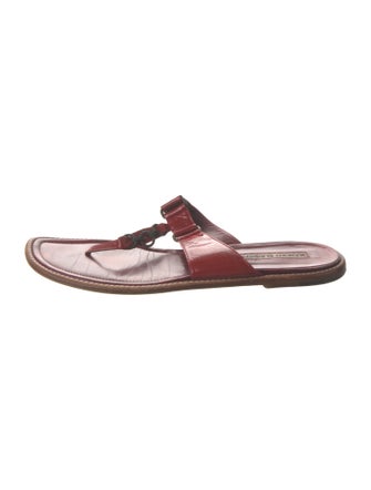 Manolo Blahnik Patent Leather Slides