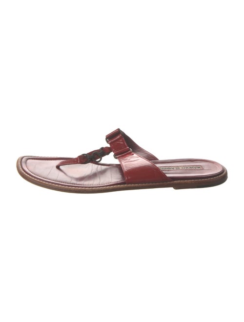 Manolo Blahnik Patent Leather Slides
