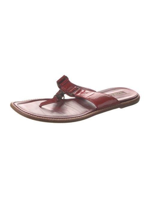 Manolo Blahnik Patent Leather Slides