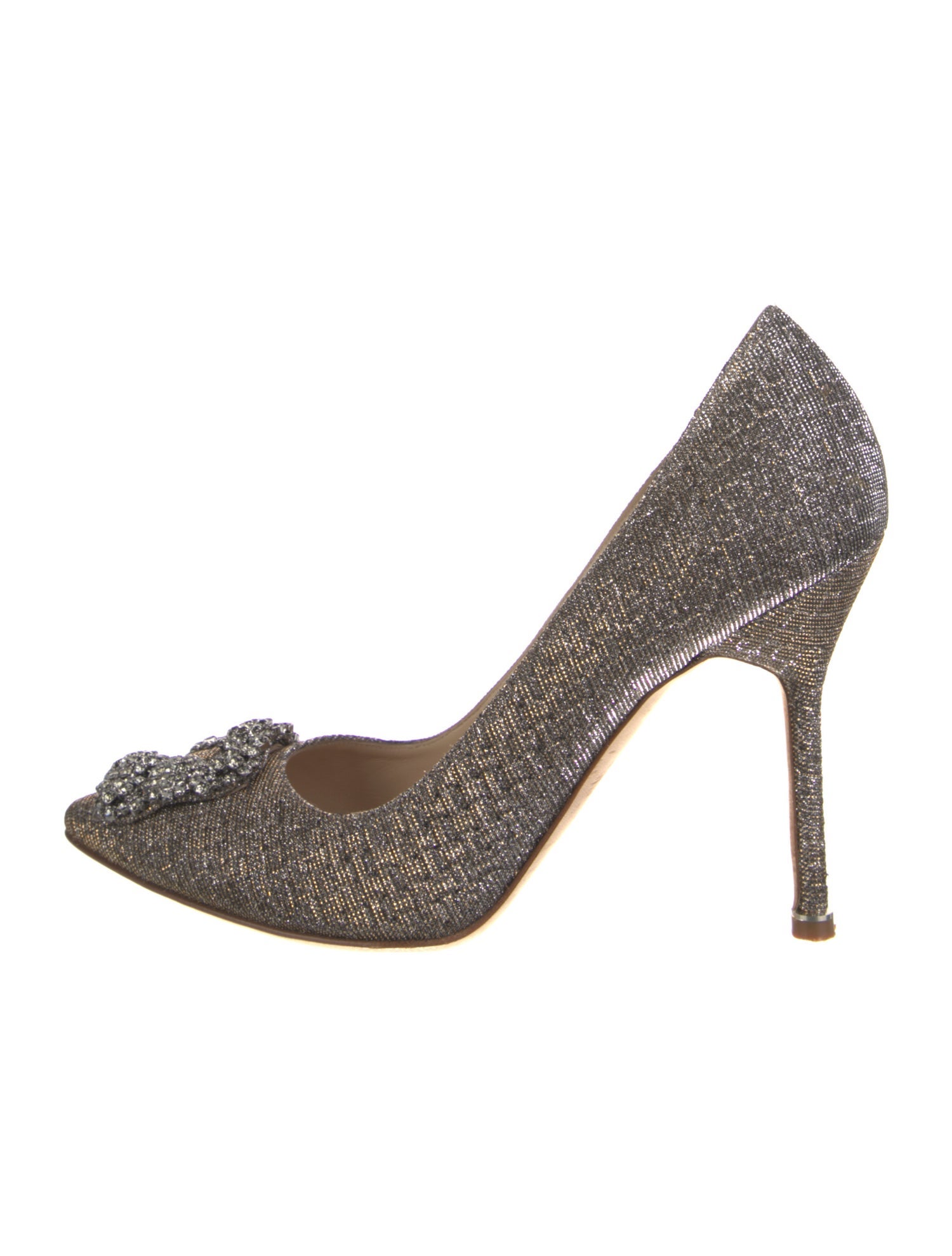 Manolo Blahnik Glitter Accents Pumps