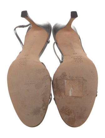 Manolo Blahnik Leather Slingback Sandals
