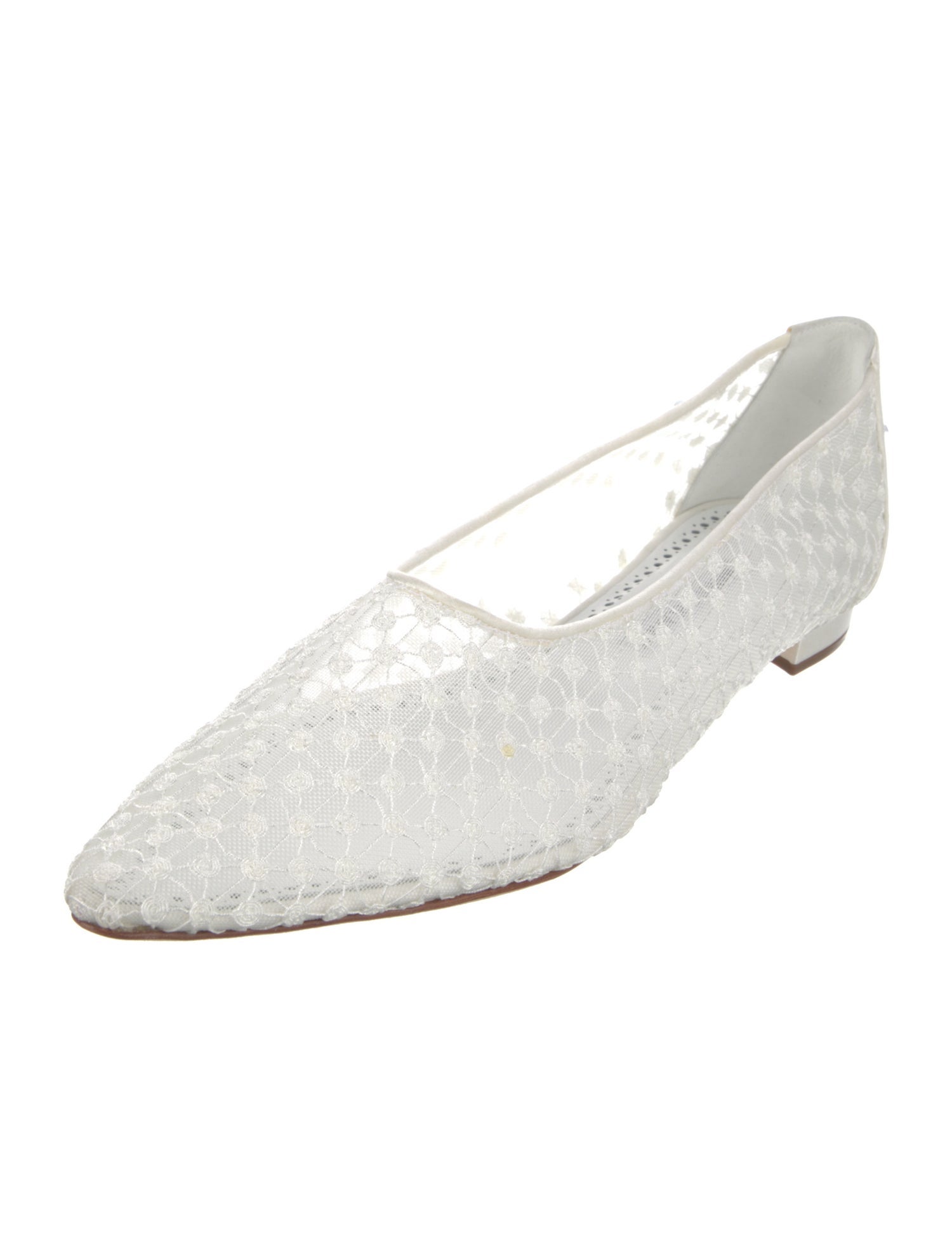 Manolo Blahnik Lace Ballet Flats