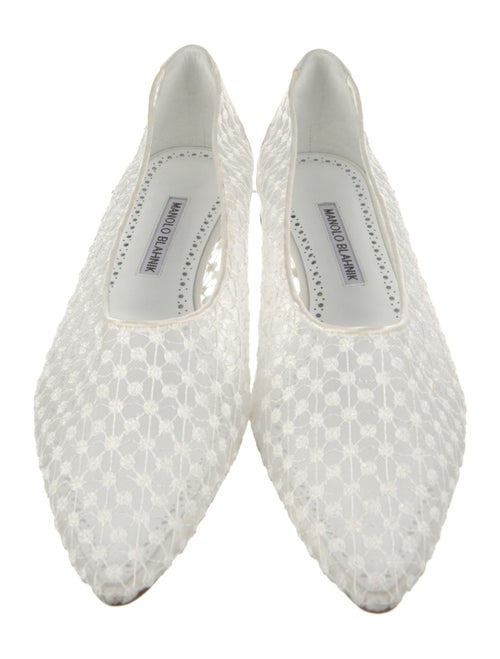 Manolo Blahnik Lace Ballet Flats