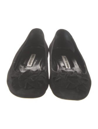 Manolo Blahnik Suede Flats
