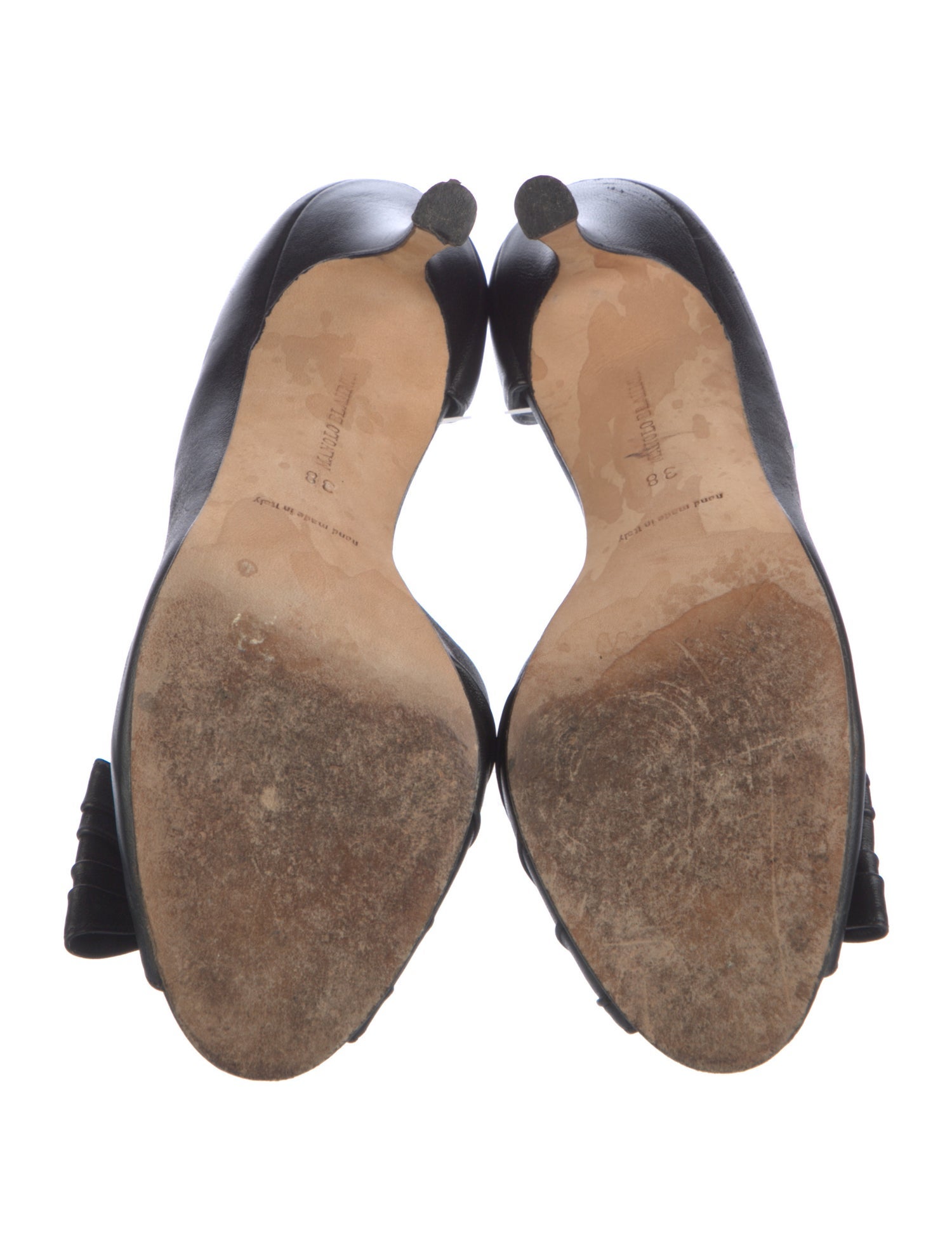 Manolo Blahnik Leather D'Orsay Pumps