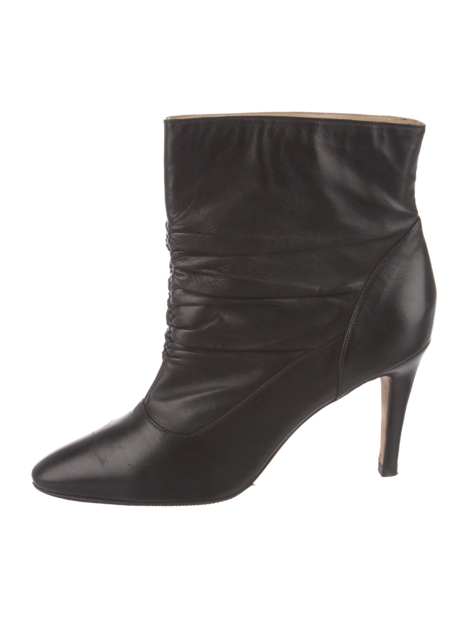 Manolo Blahnik Leather Braided Accents Boots