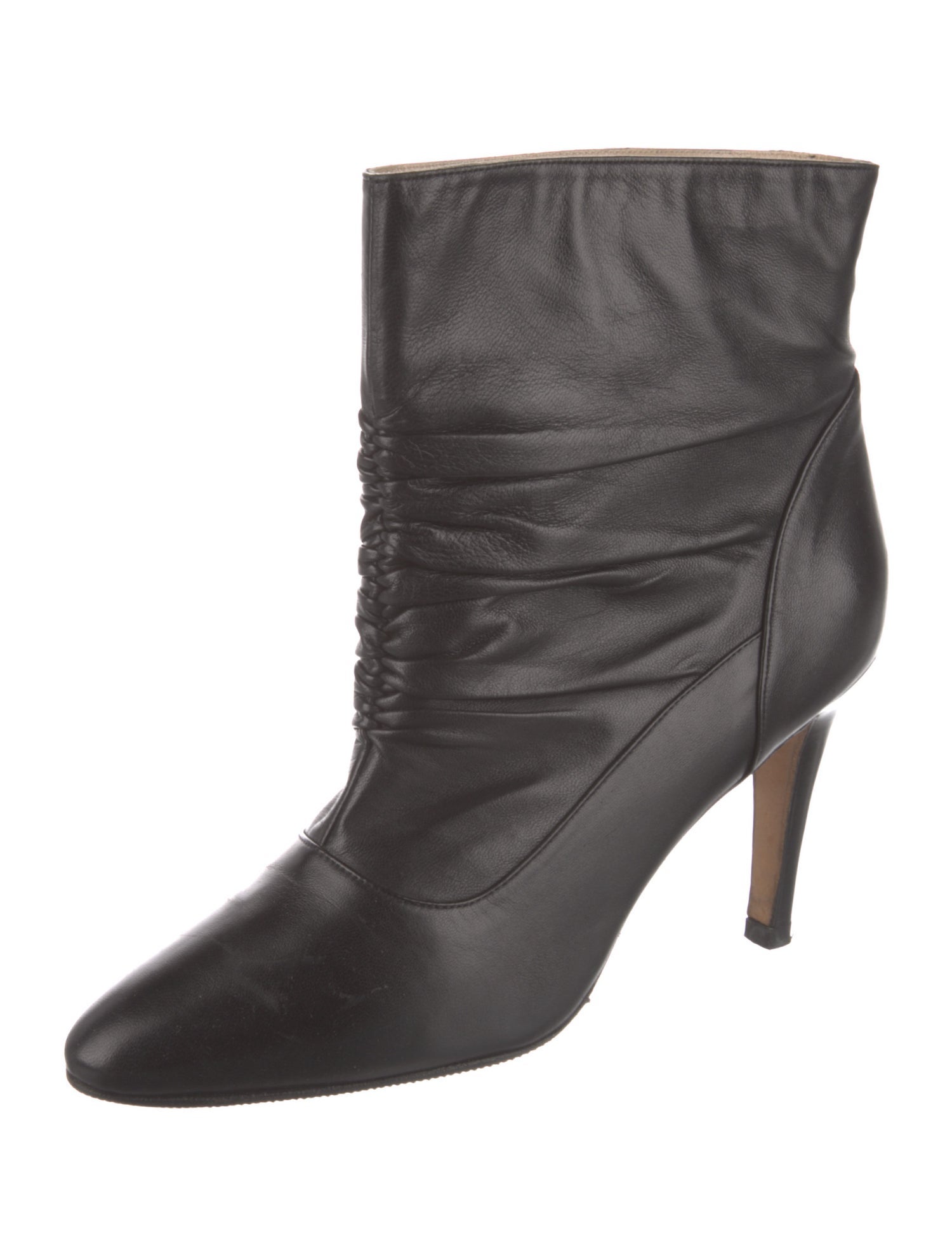 Manolo Blahnik Leather Braided Accents Boots