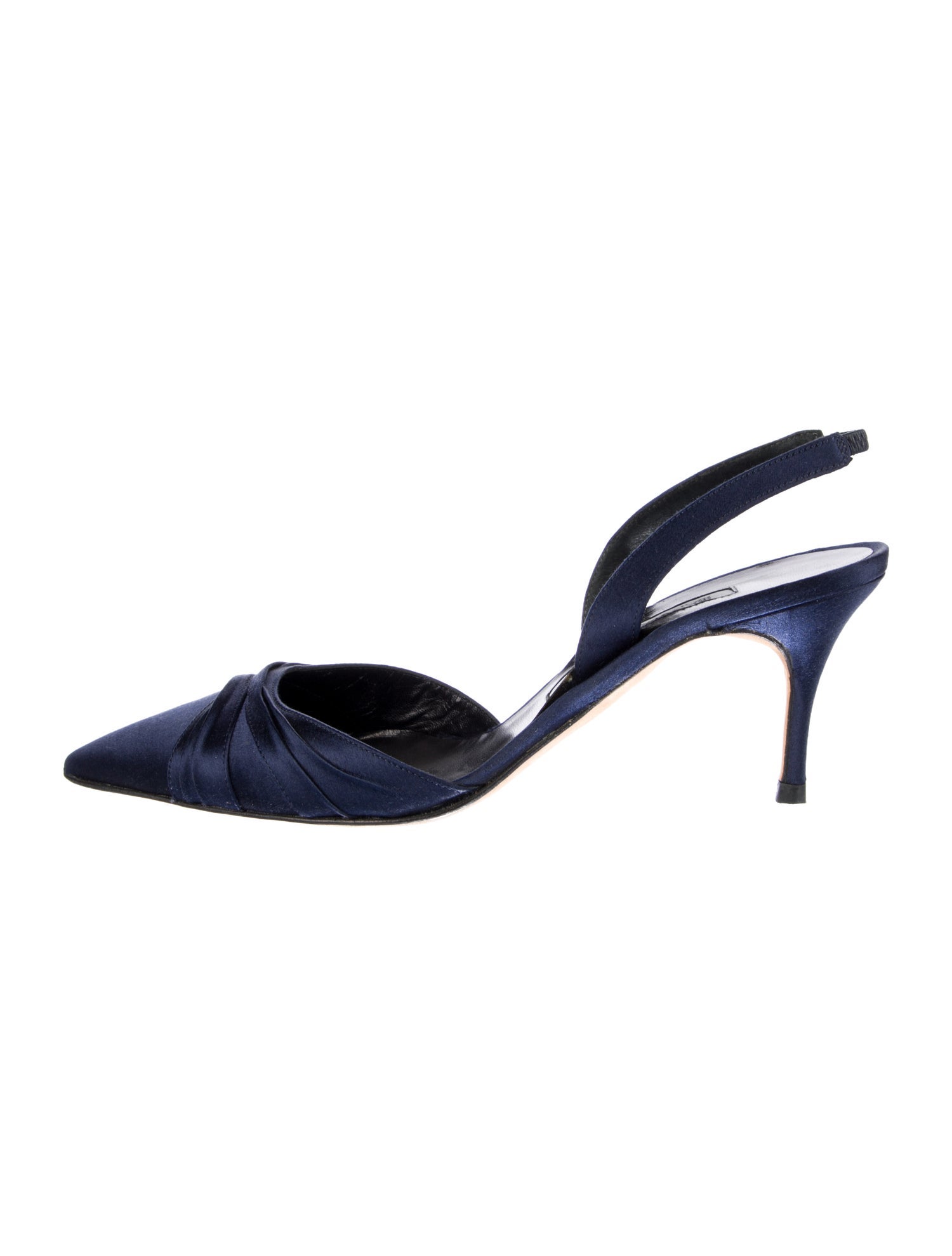 Manolo Blahnik Satin Slingback Pumps
