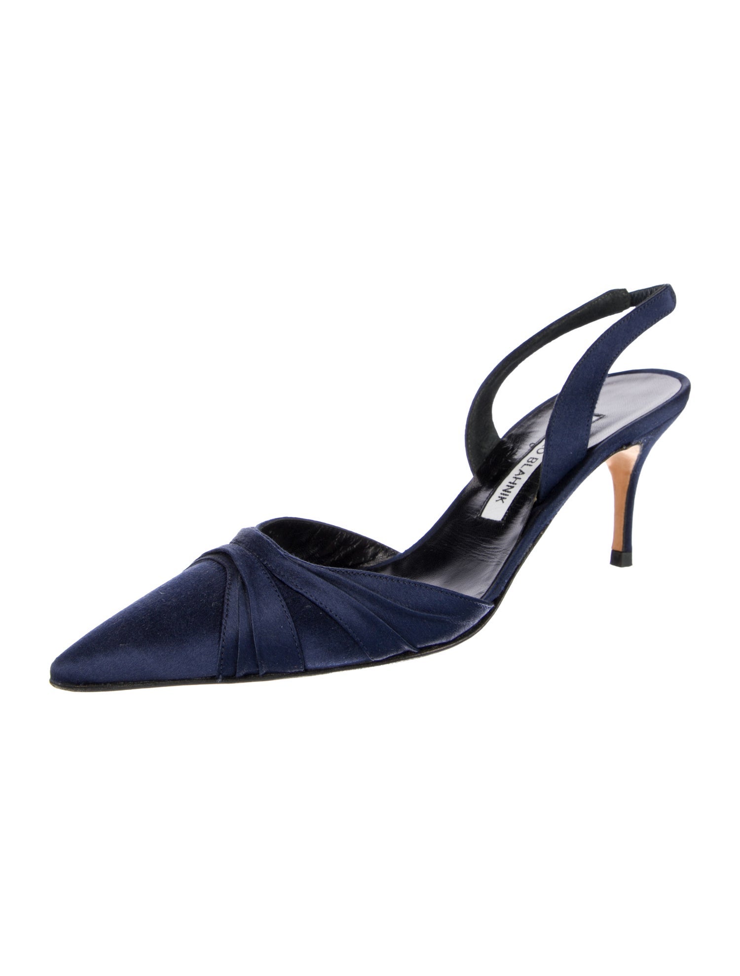 Manolo Blahnik Satin Slingback Pumps
