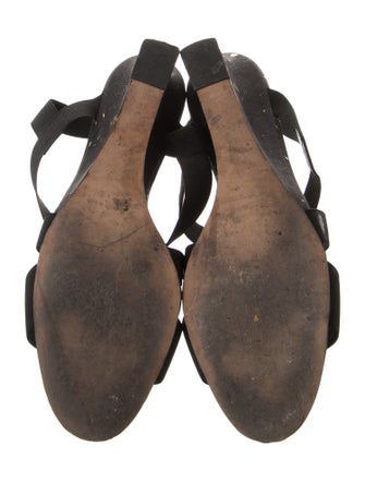 Manolo Blahnik Cutout Accent Slingback Sandals