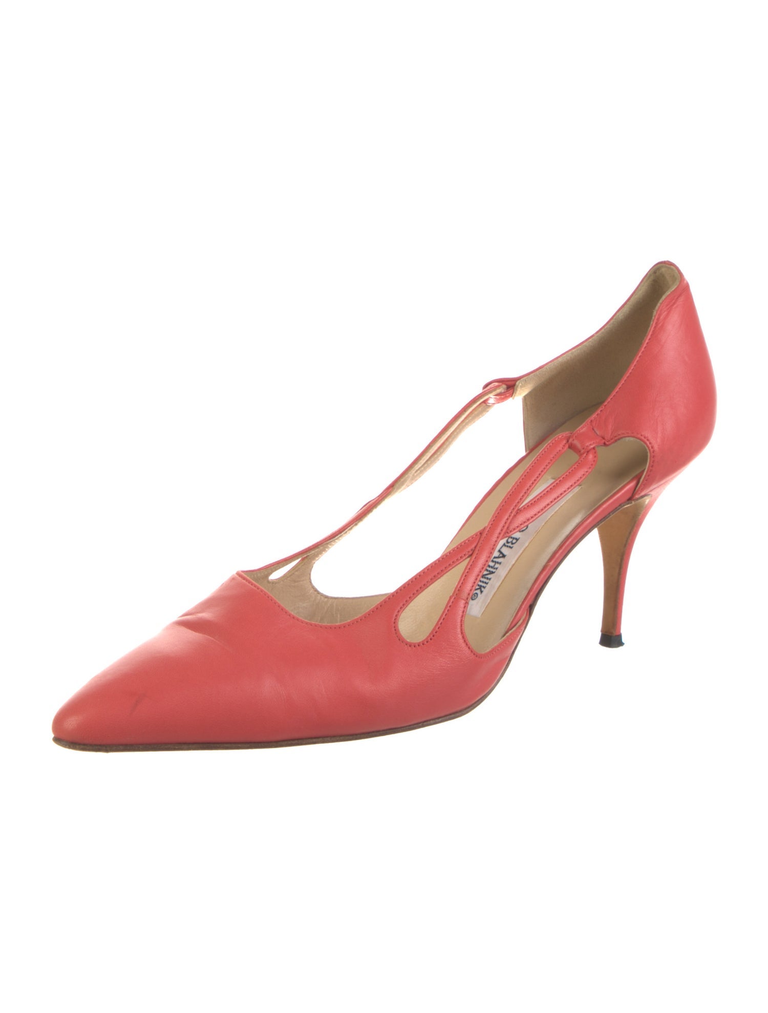 Manolo Blahnik Leather D'Orsay Pumps