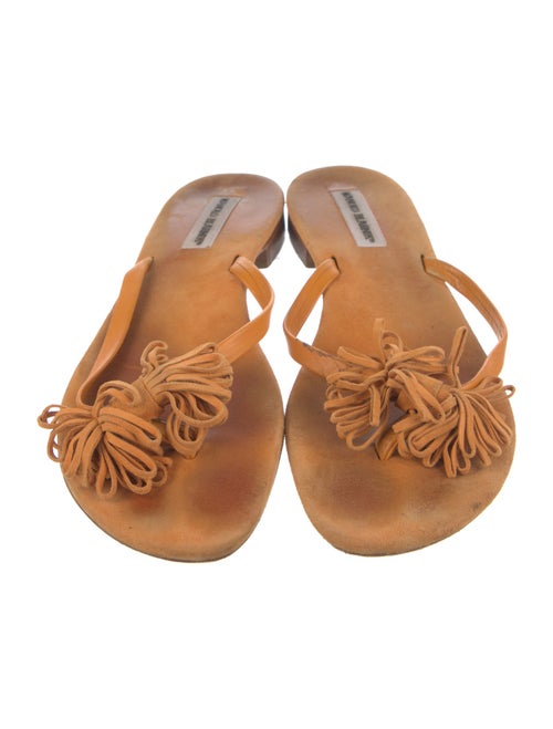 Manolo Blahnik Suede Slides