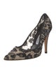 Manolo Blahnik Sequins Animal Print Pumps