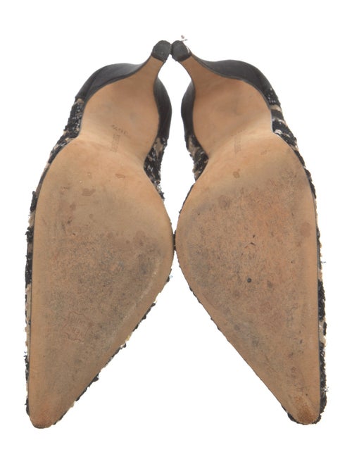 Manolo Blahnik Sequins Animal Print Pumps