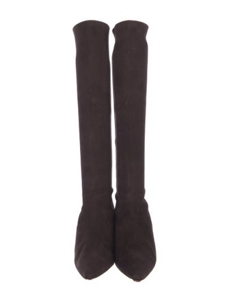 Manolo Blahnik Suede Sock Boots