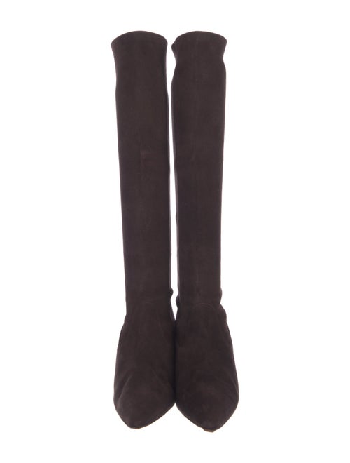 Manolo Blahnik Suede Sock Boots