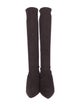 Manolo Blahnik Suede Sock Boots