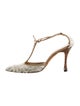 Manolo Blahnik Animal Print T-Strap Pumps
