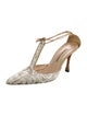 Manolo Blahnik Animal Print T-Strap Pumps