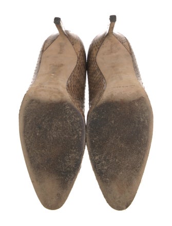 Manolo Blahnik Snakeskin Animal Print Pumps