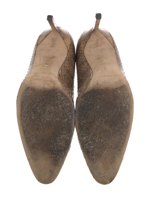 Manolo Blahnik Snakeskin Animal Print Pumps